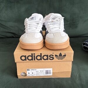 Adidas Samba XLG White and Gum Sneakers